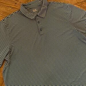 Croft and Barrow Quickdry Mens Golf Polo. Dark Green and White.  Size XL
